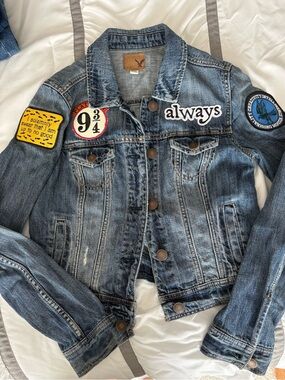 Harry Potter Denim Jacket with Patches - Blue